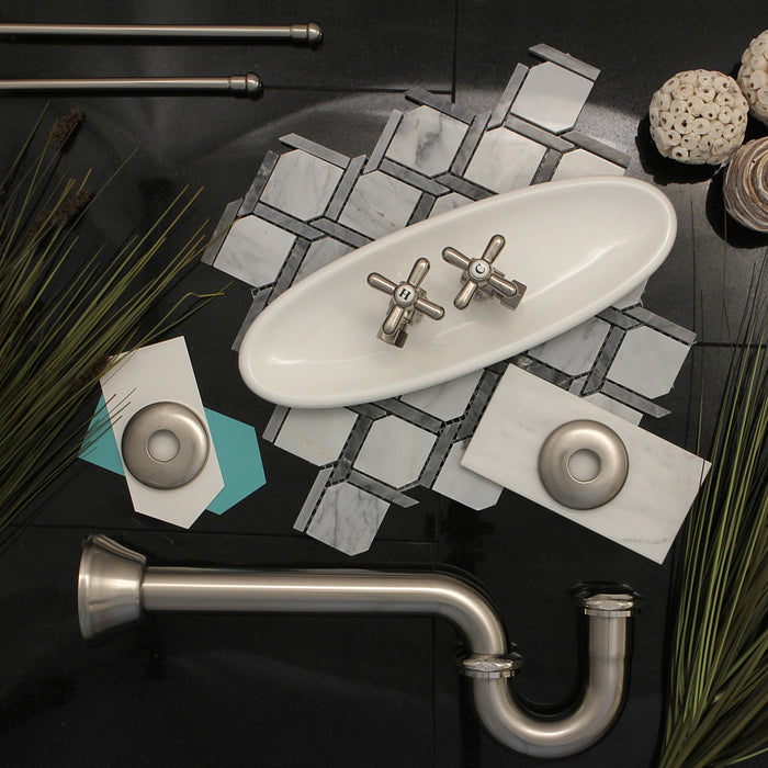 Trimscape KPK108P Traditional Plumbing Sink Trim Kit with P-Trap, Brushed Nickel