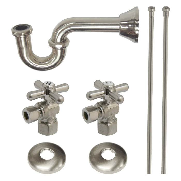 Trimscape KPK108P Traditional Plumbing Sink Trim Kit with P-Trap, Brushed Nickel