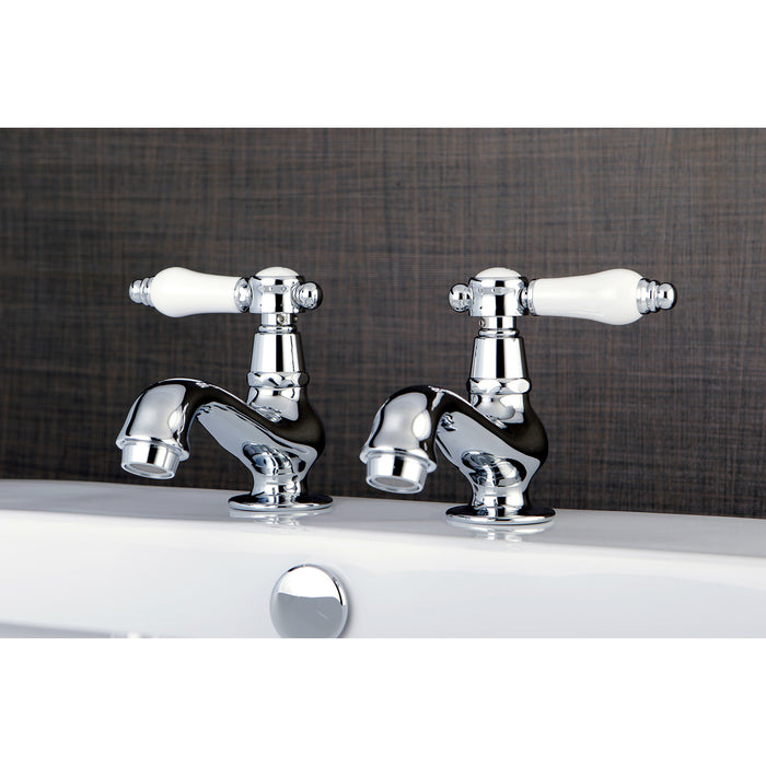 Bel-Air KS1101BPL Two-Handle Deck Mount Basin Tap Faucet, Polished Chrome