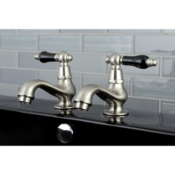 Duchess KS1108PKL Two-Handle Deck Mount Basin Tap Faucet, Brushed Nickel