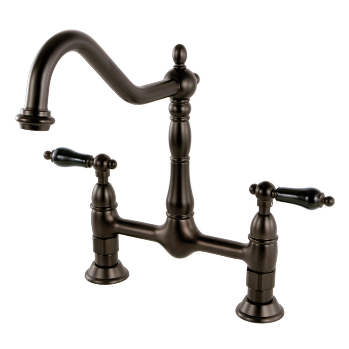 Duchess KS1175PKL Two-Handle 2-Hole Deck Mount Bridge Kitchen Faucet, Oil Rubbed Bronze