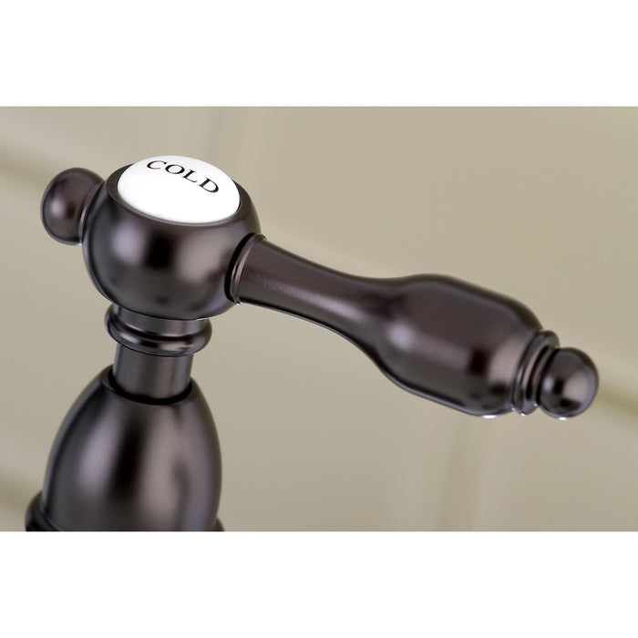 Tudor KS1175TAL Two-Handle 2-Hole Deck Mount Bridge Kitchen Faucet, Oil Rubbed Bronze