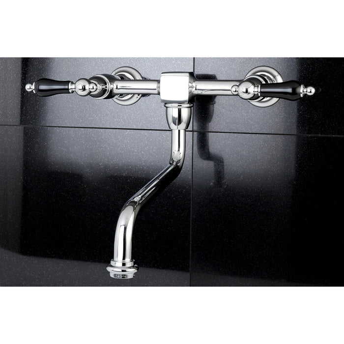 Duchess KS1211PKL Double-Handle 2-Hole Wall Mount Bathroom Faucet, Polished Chrome