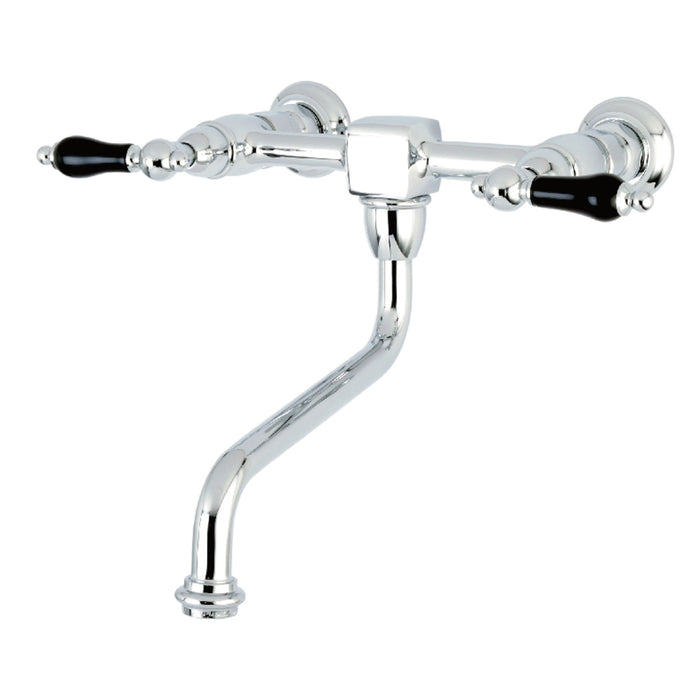 Duchess KS1211PKL Double-Handle 2-Hole Wall Mount Bathroom Faucet, Polished Chrome