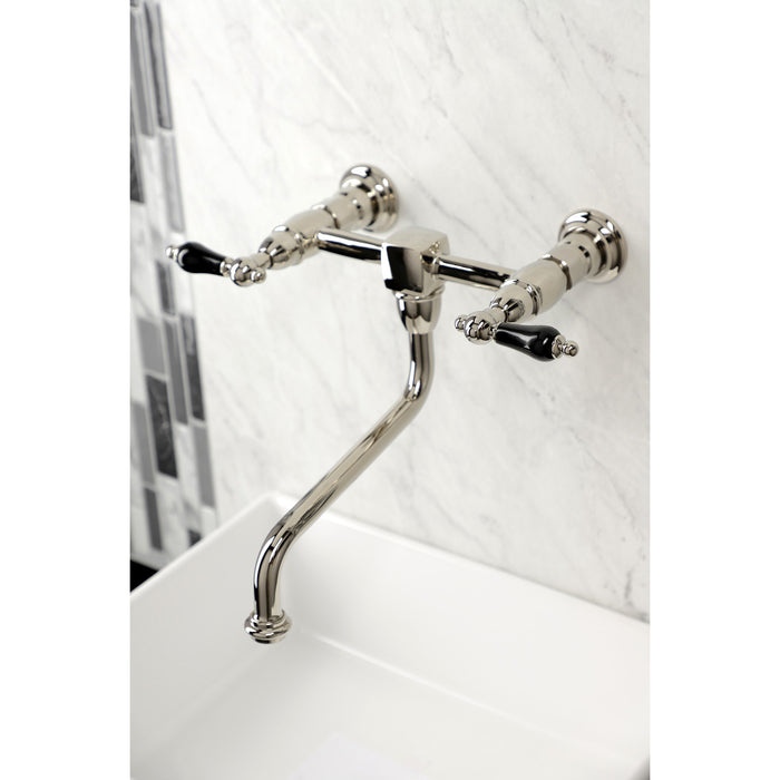 Duchess KS1216PKL Double-Handle 2-Hole Wall Mount Bathroom Faucet, Polished Nickel