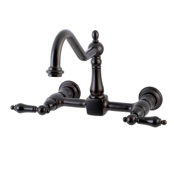 Duchess KS1245PKL Two-Handle 2-Hole Wall Mount Bridge Kitchen Faucet, Oil Rubbed Bronze