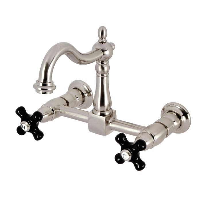 Duchess KS1268PKX Two-Handle 2-Hole Wall Mount Kitchen Faucet, Brushed Nickel