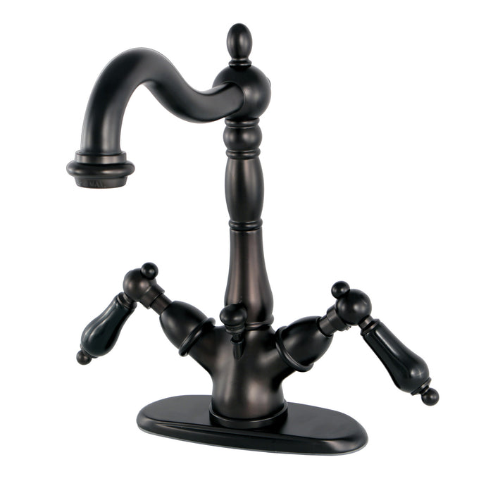 Duchess KS1435PKL Double-Handle 1-or-3 Hole Deck Mount 4-Inch Centerset Bathroom Faucet with Brass Pop-Up, Oil Rubbed Bronze