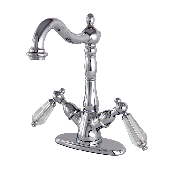 Wilshire KS1491WLL Two-Handle 1-or-3 Hole Deck Mount Vessel Faucet, Polished Chrome