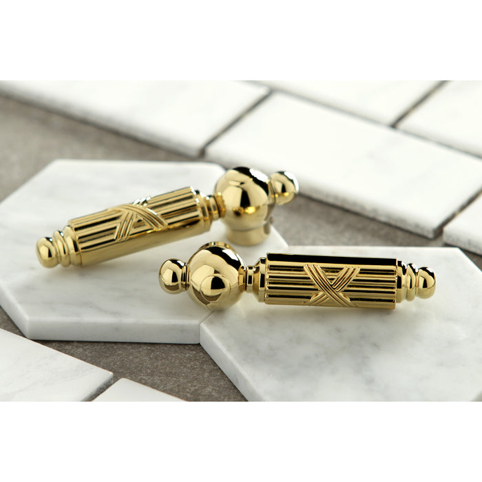 Heritage KS1492GL Two-Handle 1-or-3 Hole Deck Mount Vessel Faucet, Polished Brass