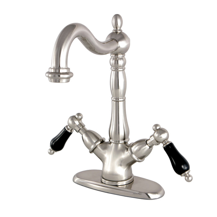 Duchess KS1498PKL Two-Handle 1-or-3 Hole Deck Mount Vessel Faucet, Brushed Nickel