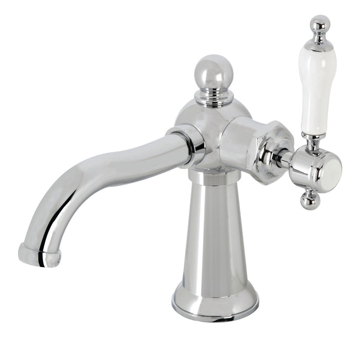 Nautical KS154KLCP One-Handle 1-Hole Bathroom Faucet with Push Pop-Up Drain, Polished Chrome