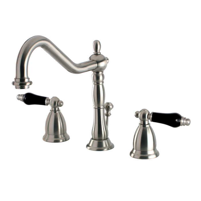 Duchess KS1998PKL Two-Handle 3-Hole Deck Mount Widespread Bathroom Faucet with Brass Pop-Up Drain, Brushed Nickel