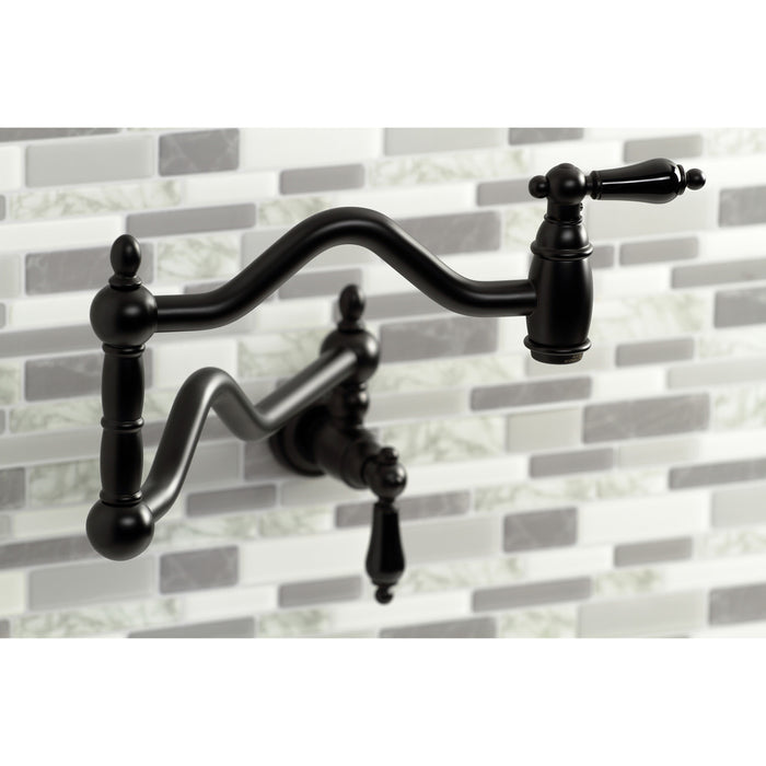 Duchess KS2100PKL Two-Handle Pot Filler, Matte Black