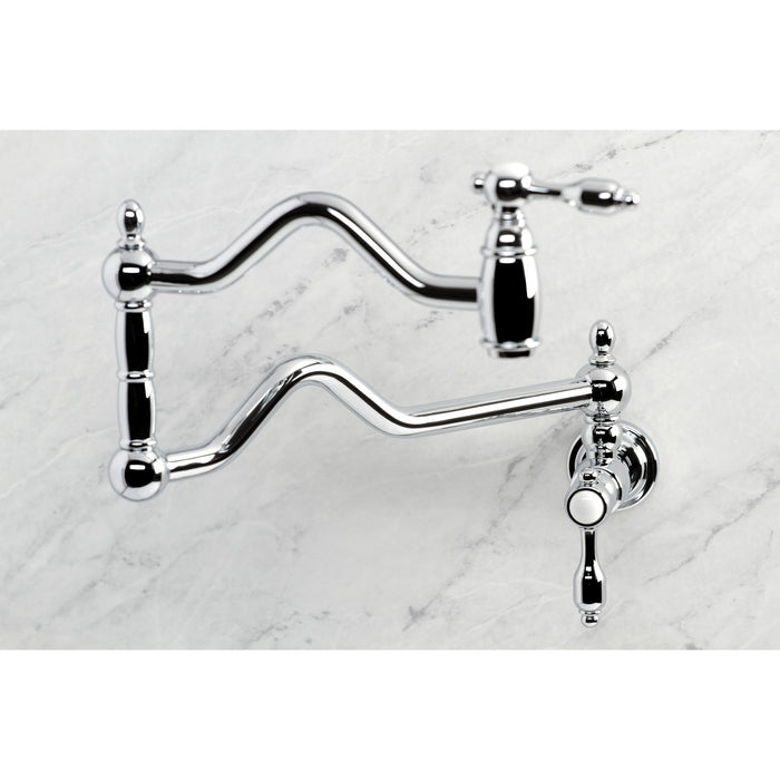 Tudor KS2101TAL Two-Handle Pot Filler, Polished Chrome