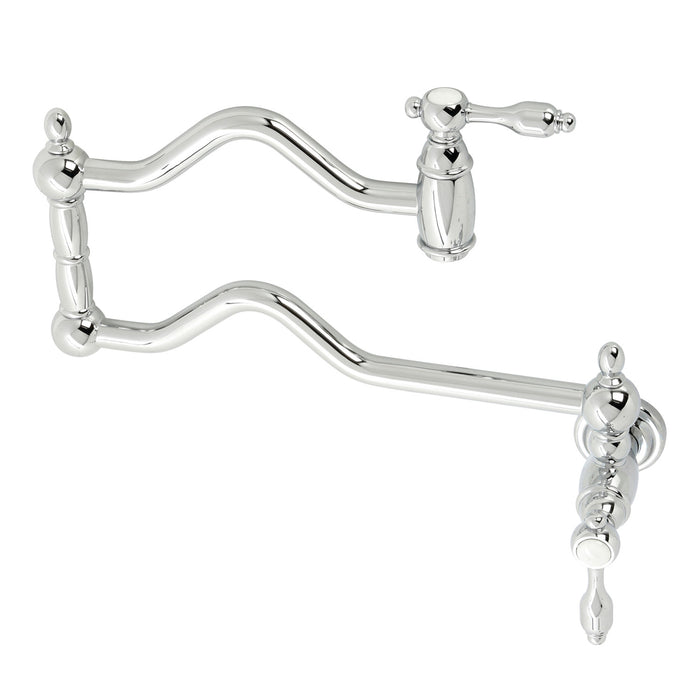 Tudor KS2101TAL Two-Handle Pot Filler, Polished Chrome