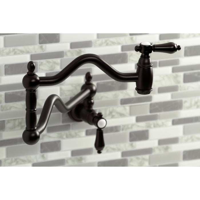 Heirloom KS2105BAL Two-Handle Pot Filler, Oil Rubbed Bronze