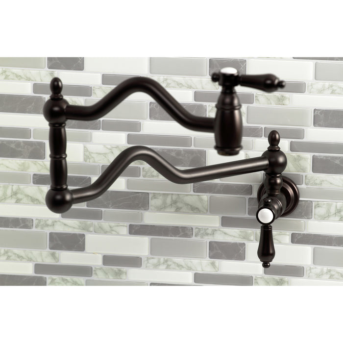 Heirloom KS2105BAL Two-Handle Pot Filler, Oil Rubbed Bronze