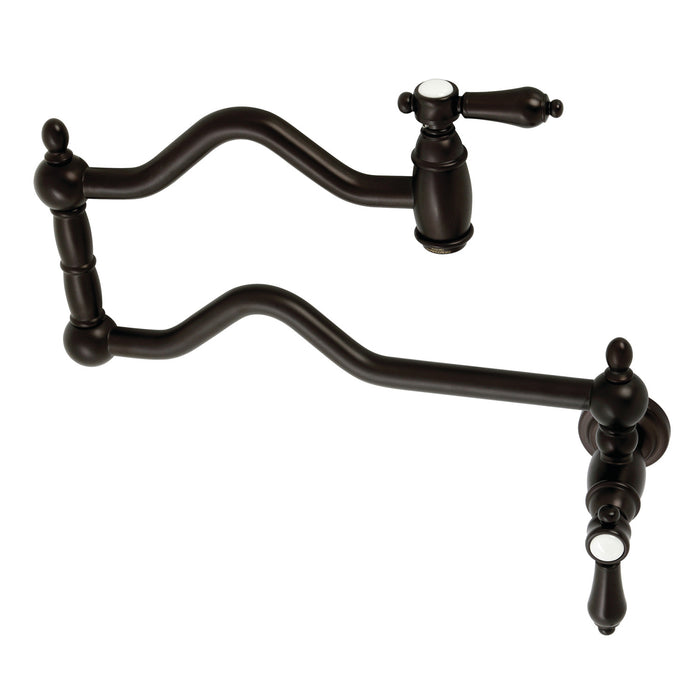 Heirloom KS2105BAL Two-Handle Pot Filler, Oil Rubbed Bronze