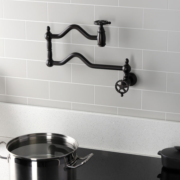 Fuller KS2105CG Two-Handle Pot Filler, Oil Rubbed Bronze