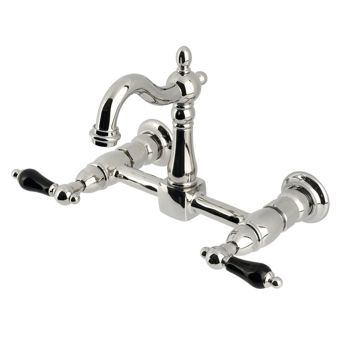 Duchess KS2446PKL Two-Handle 2-Hole Wall Mount Kitchen Faucet, Polished Nickel