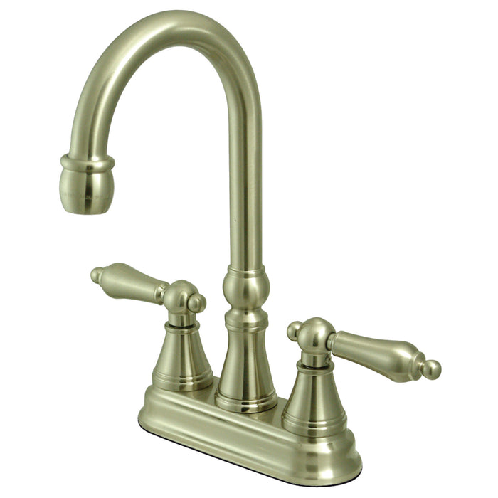 Governor KS2498AL Two-Handle 2-Hole Deck Mount Bar Faucet, Brushed Nickel