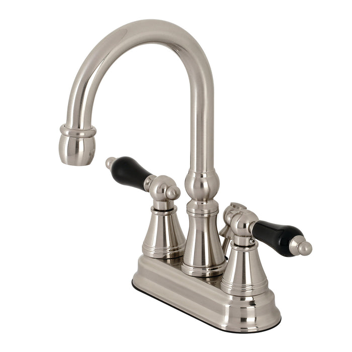 Duchess KS2618PKL Double-Handle 3 Hole Deck Mount 4-Inch Centerset Bathroom Faucet with Brass Pop-Up, Brushed Nickel