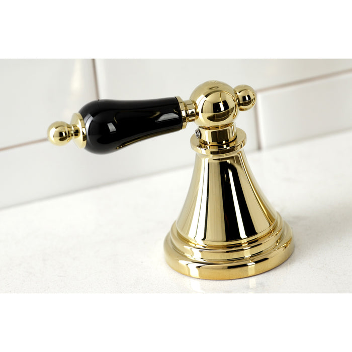 Duchess KS2792PKLBS Widespread Kitchen Faucet with Brass Sprayer, Polished Brass