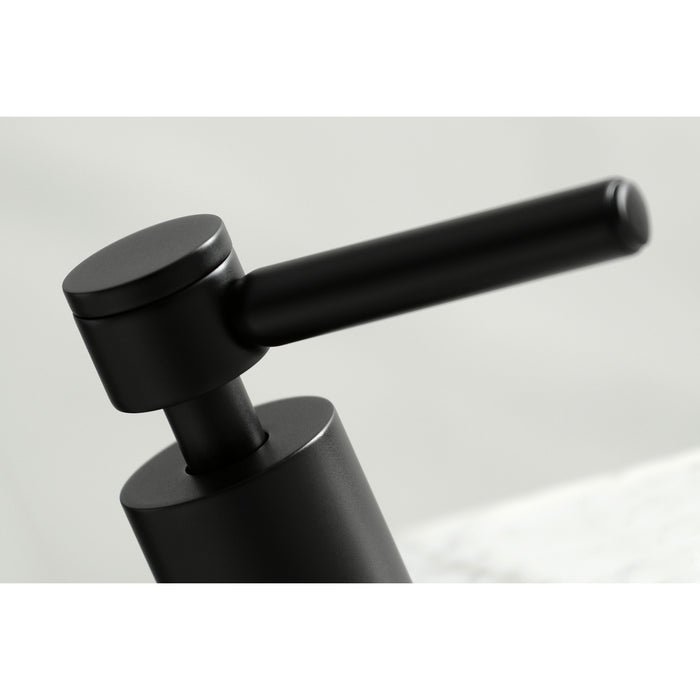 Concord KS2960DL Two-Handle 3-Hole Deck Mount Widespread Bathroom Faucet with Brass Pop-Up Drain, Matte Black