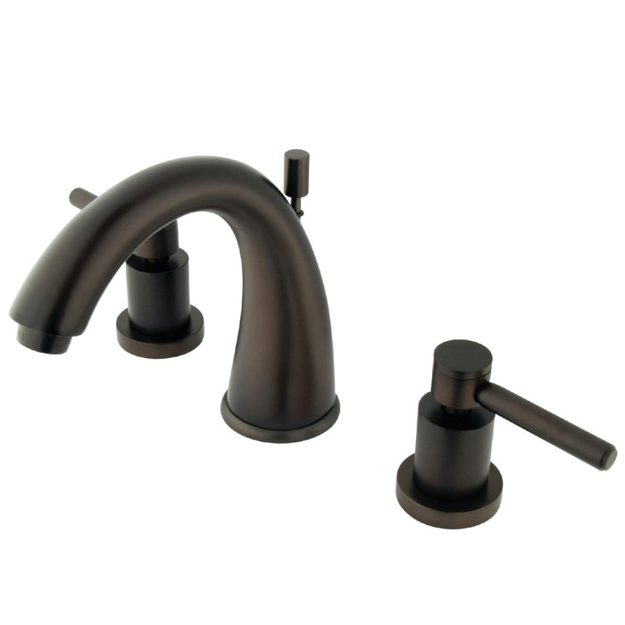 Concord KS2965DL Two-Handle 3-Hole Deck Mount Widespread Bathroom Faucet with Brass Pop-Up Drain, Oil Rubbed Bronze