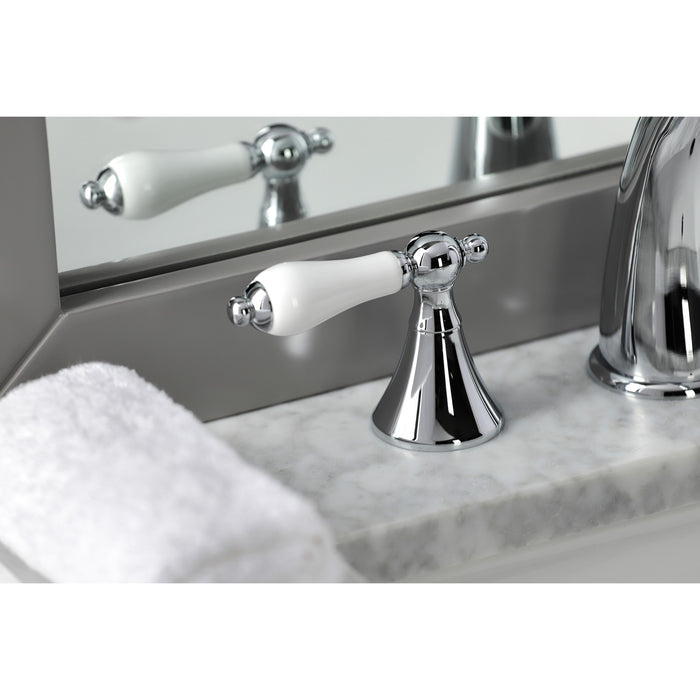 Naples KS2971PL Two-Handle 3-Hole Deck Mount Widespread Bathroom Faucet with Brass Pop-Up Drain, Polished Chrome