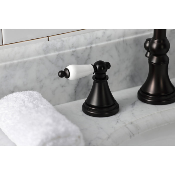 Governor KS2985PL Two-Handle 3-Hole Deck Mount Widespread Bathroom Faucet with Brass Pop-Up Drain, Oil Rubbed Bronze