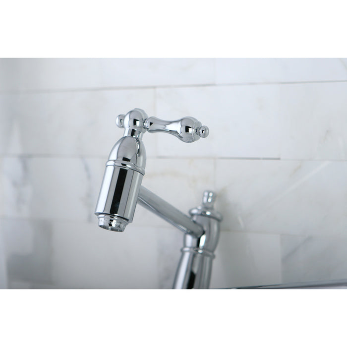 Restoration KS3101AL Two-Handle 1-Hole Wall Mount Pot Filler, Polished Chrome