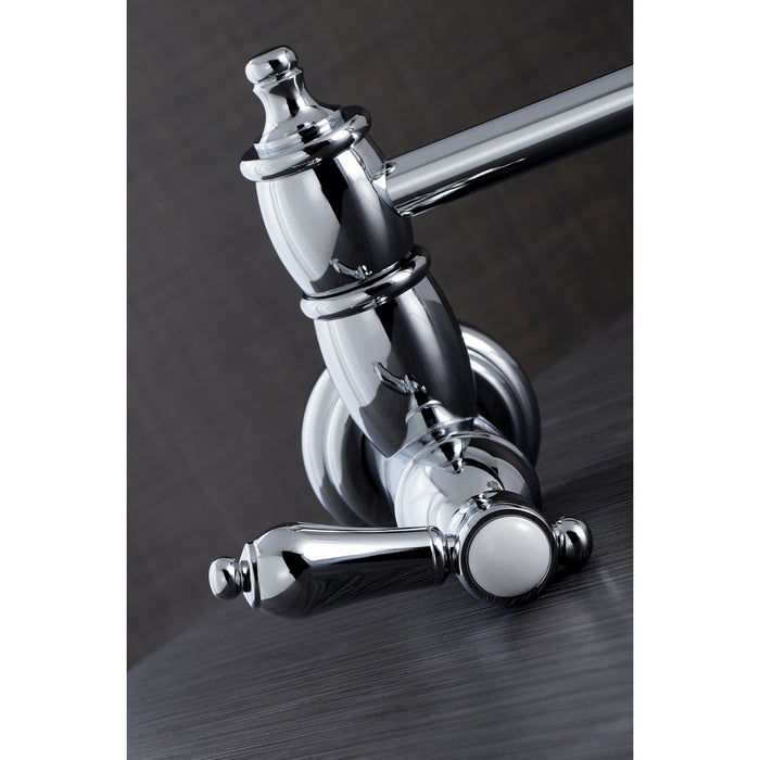 Heirloom KS3101BAL Two-Handle 1-Hole Wall Mount Pot Filler, Polished Chrome