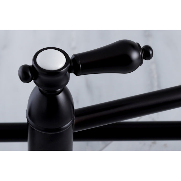 Heirloom KS3105BAL Two-Handle 1-Hole Wall Mount Pot Filler, Oil Rubbed Bronze