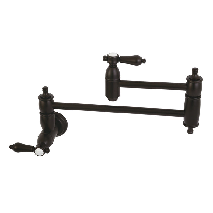 Heirloom KS3105BAL Two-Handle 1-Hole Wall Mount Pot Filler, Oil Rubbed Bronze