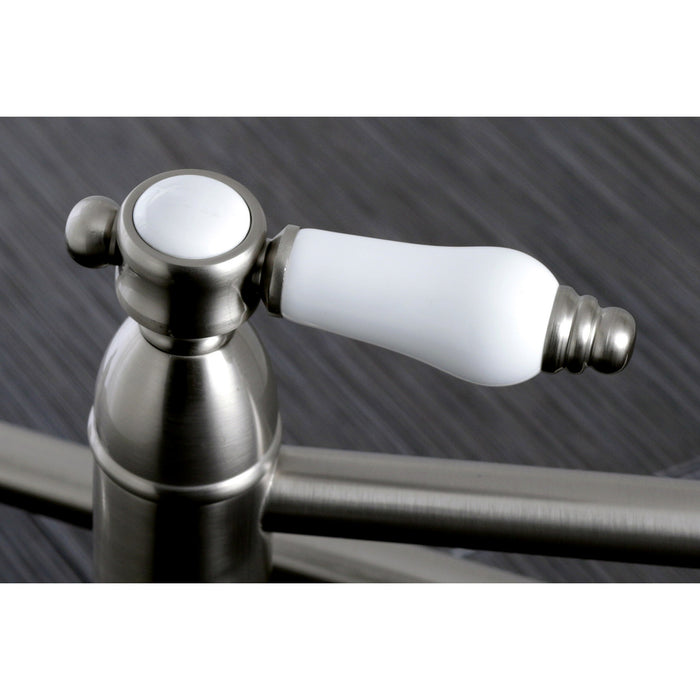 Bel-Air KS3108BPL Two-Handle 1-Hole Wall Mount Pot Filler, Brushed Nickel