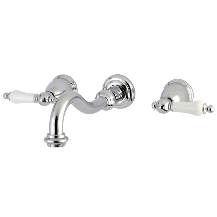 Vintage KS3121PL Double-Handle 3-Hole Wall Mount Bathroom Faucet, Polished Chrome