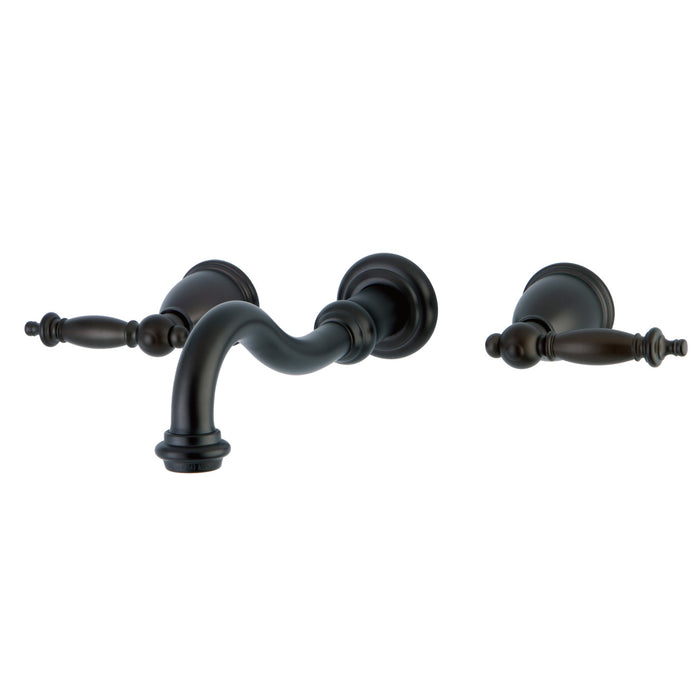 Templeton KS3125TL Double-Handle 3-Hole Wall Mount Bathroom Faucet, Oil Rubbed Bronze