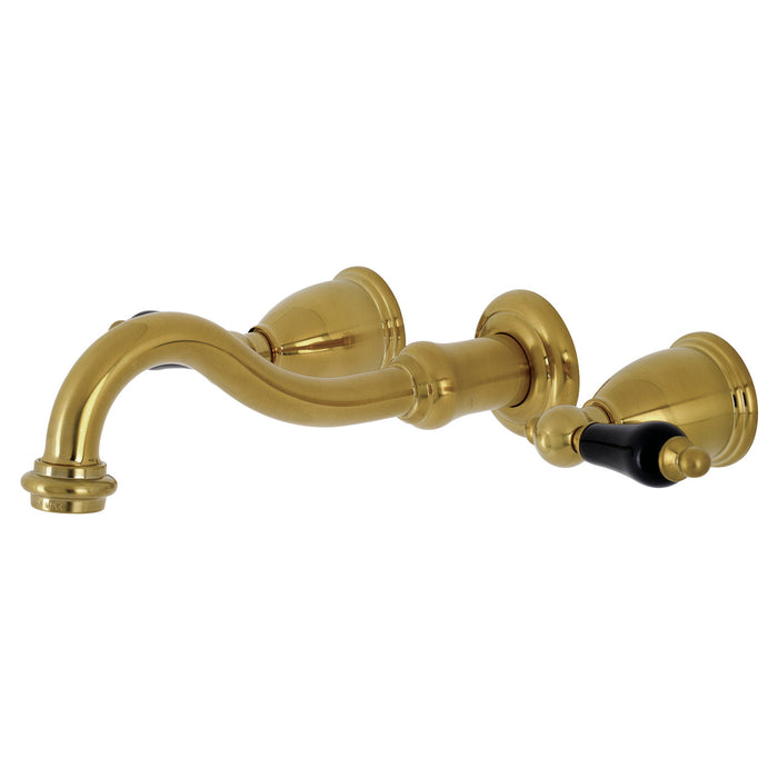 Duchess KS3127PKL Double-Handle 3-Hole Wall Mount Bathroom Faucet, Brushed Brass