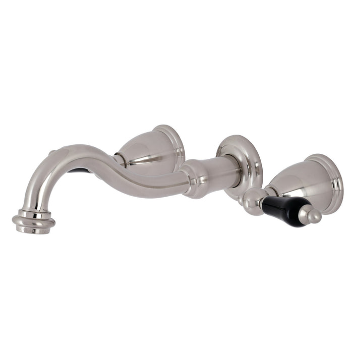 Duchess KS3128PKL Double-Handle 3-Hole Wall Mount Bathroom Faucet, Brushed Nickel