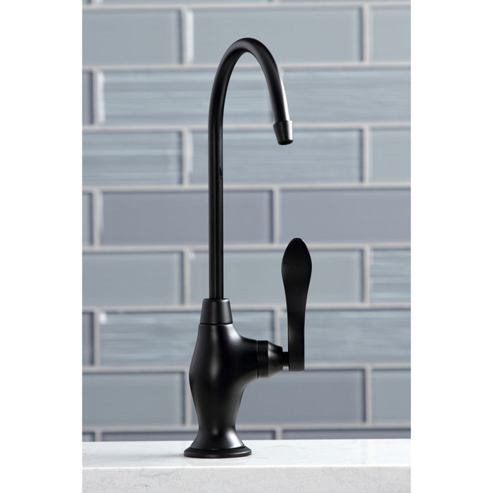 NuWave French KS3190NFL Single-Handle 1-Hole Deck Mount Water Filtration Faucet, Matte Black