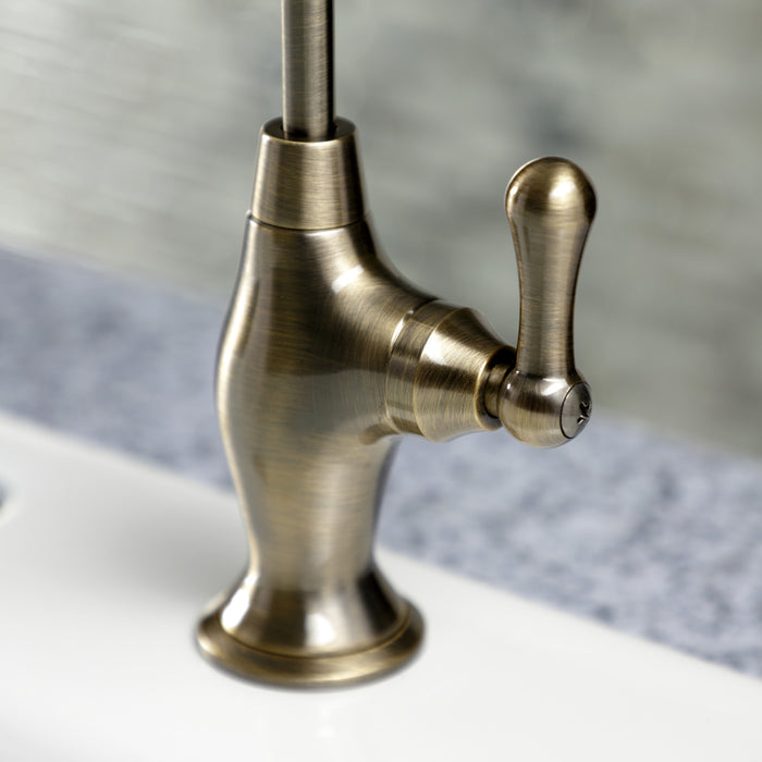 Restoration KS3193AL Single-Handle 1-Hole Deck Mount Water Filtration Faucet, Antique Brass