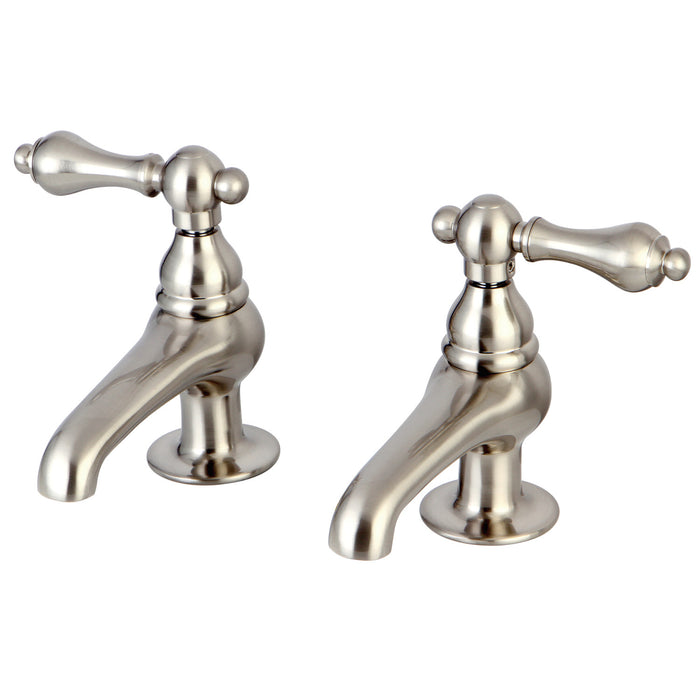 Restoration KS3208AL Two-Handle Deck Mount Basin Tap Faucet, Brushed Nickel