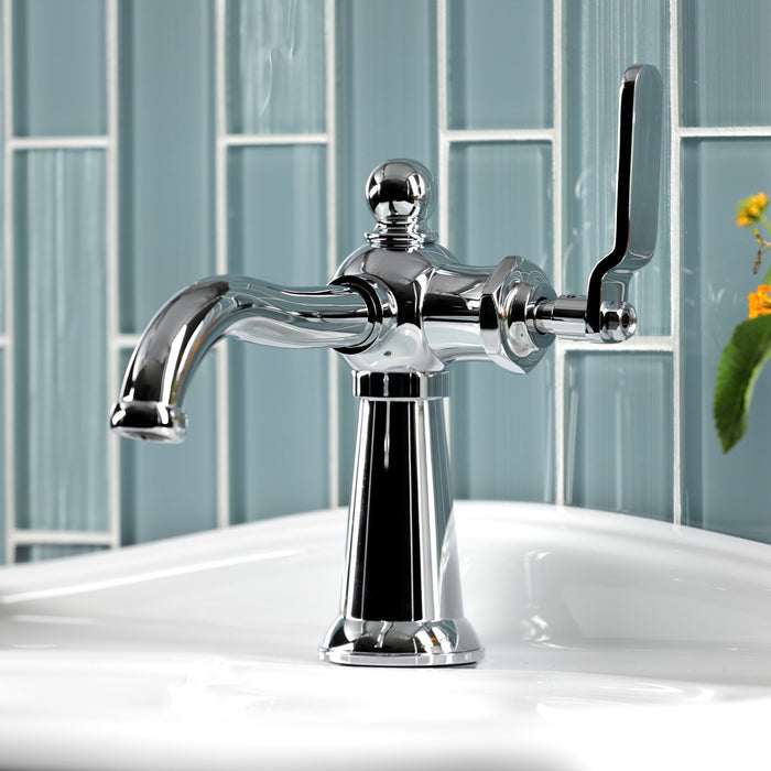 Knight KS3541KL One-Handle 1-Hole Bathroom Faucet with Push Pop-Up Drain, Polished Chrome