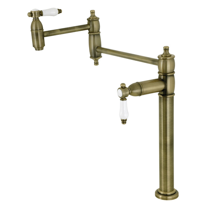 Bel-Air KS3703BPL Single-Hole Deck Mount Pot Filler, Antique Brass