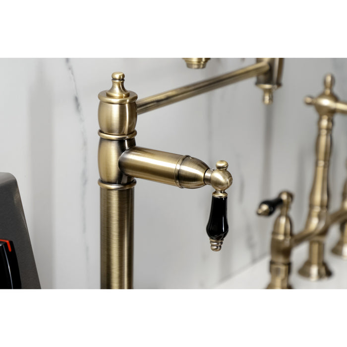 Duchess KS3703PKL Single-Hole Deck Mount Pot Filler, Antique Brass