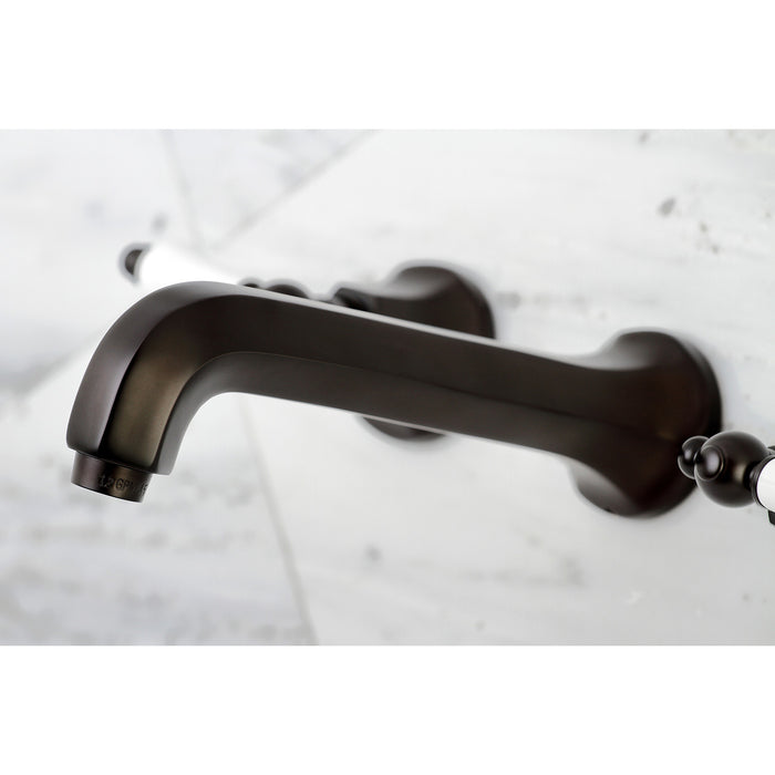 Metropolitan KS4125PL Double-Handle 3-Hole Wall Mount Bathroom Faucet, Oil Rubbed Bronze