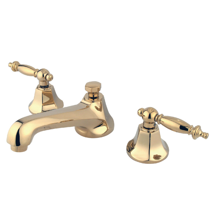 Metropolitan KS4462TL Two-Handle 3-Hole Deck Mount Widespread Bathroom Faucet with Brass Pop-Up Drain, Polished Brass