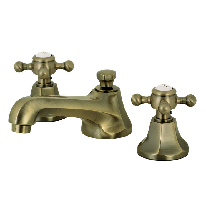 Metropolitan KS4463BX Two-Handle 3-Hole Deck Mount Widespread Bathroom Faucet with Brass Pop-Up Drain, Antique Brass